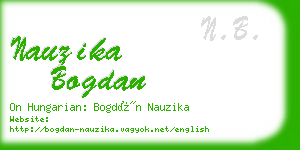 nauzika bogdan business card